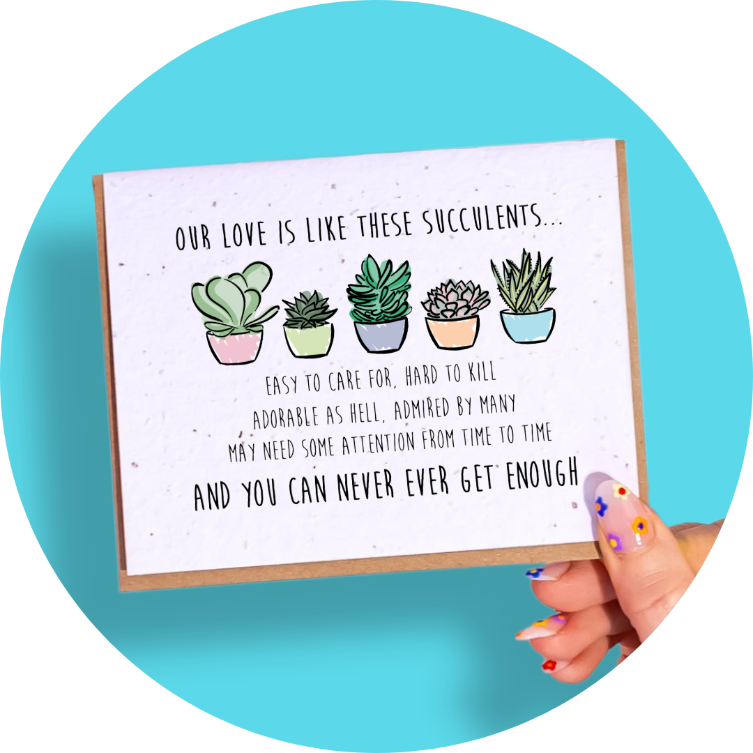 succulent love Succulent Love – SowSweet Greetings Inc